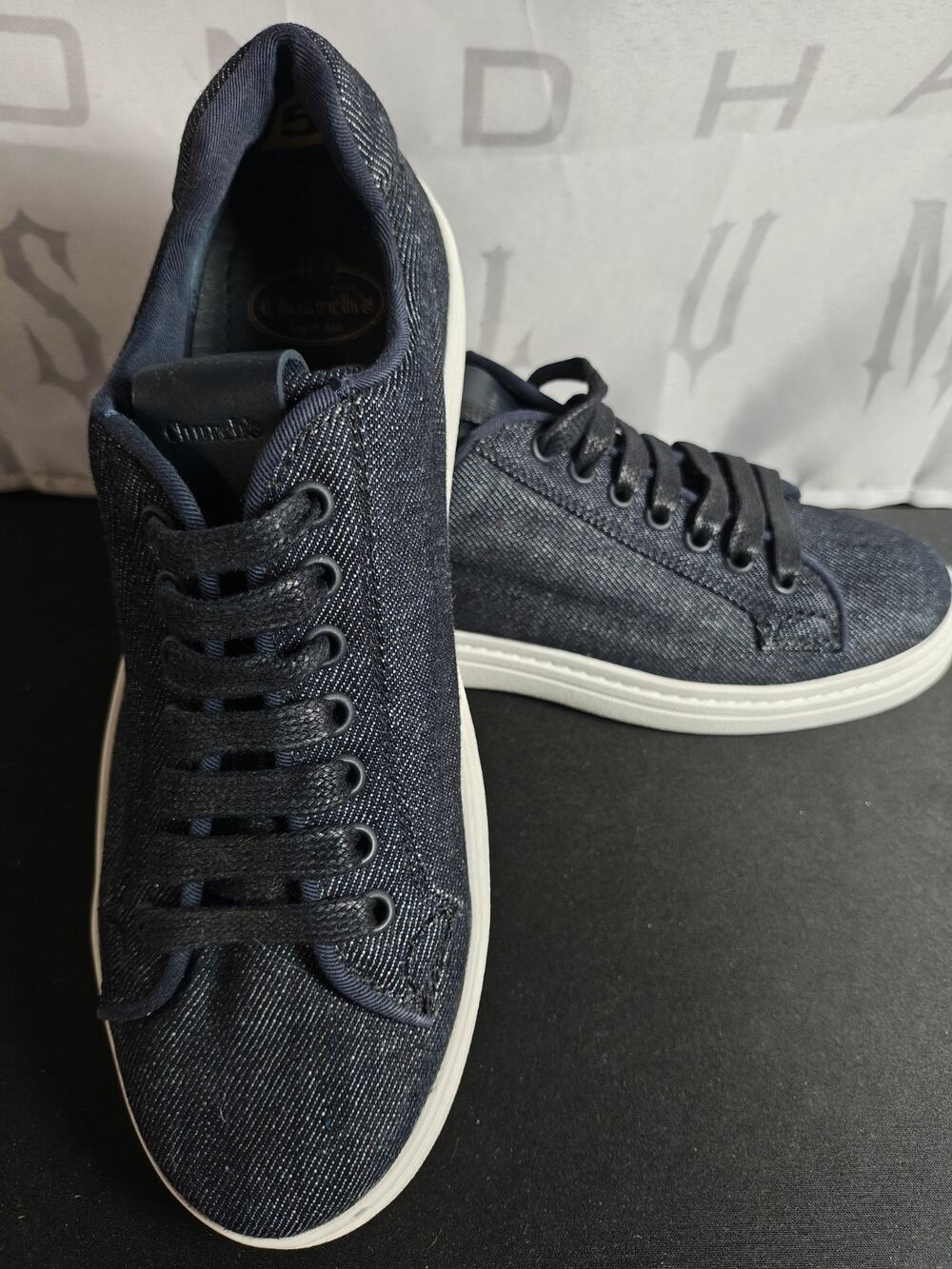 CHURCH'S Women's 5 / 35 Denim low-top Italian Sneakers MIRFIELD 8138/16 New